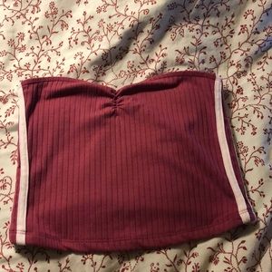 Ribbed, ruched Abercrombie tube top